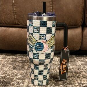 New Checkered Tumbler with Winged Eye Design